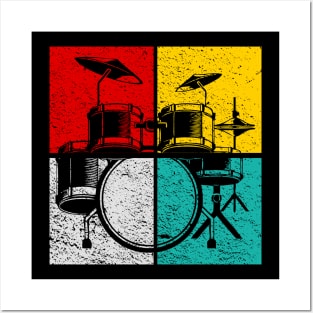 Vintage Drums design Posters and Art